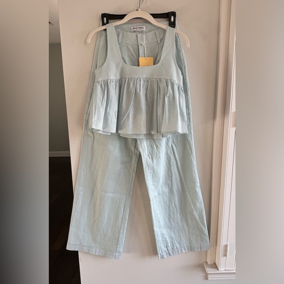 Charlie Holiday Other - Charlie Holiday / linen set / top-size: (XS) / bottom-size: (S) color: baby blue